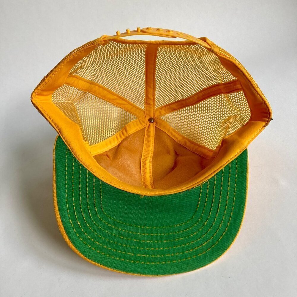 Vintage Brown & Bigelow Snapback Hat Trucker's Cap Yellow View 6